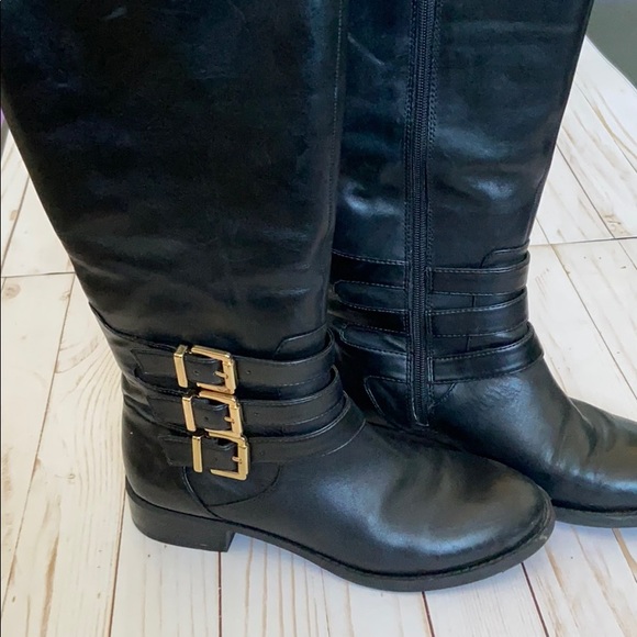 INC Black Wide Calf Leather Riding Boot - Picture 5 of 15